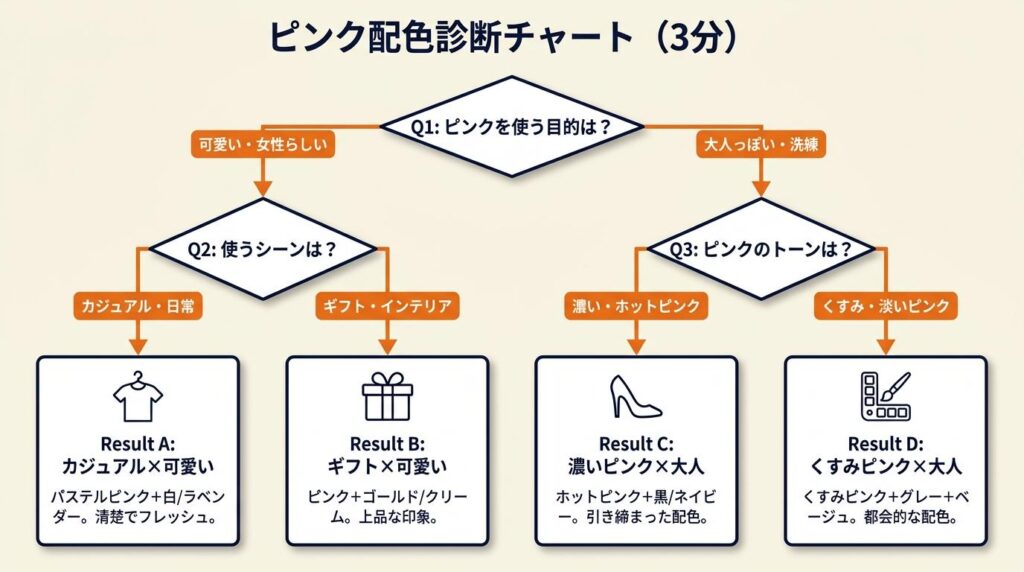 ピンク配色は3分で診断できる