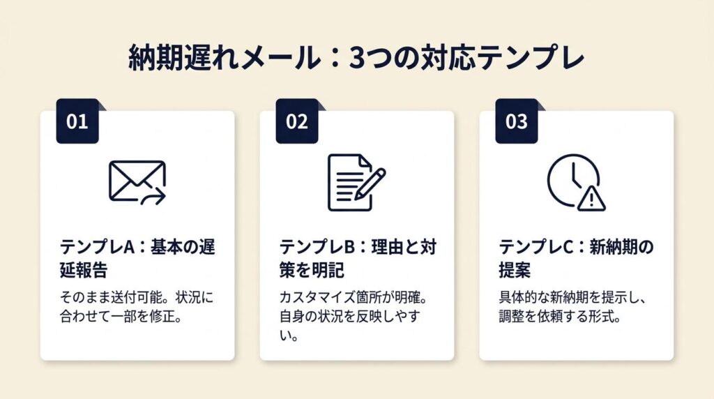 フリーランス納期遅れメールは3テンプレで対応
