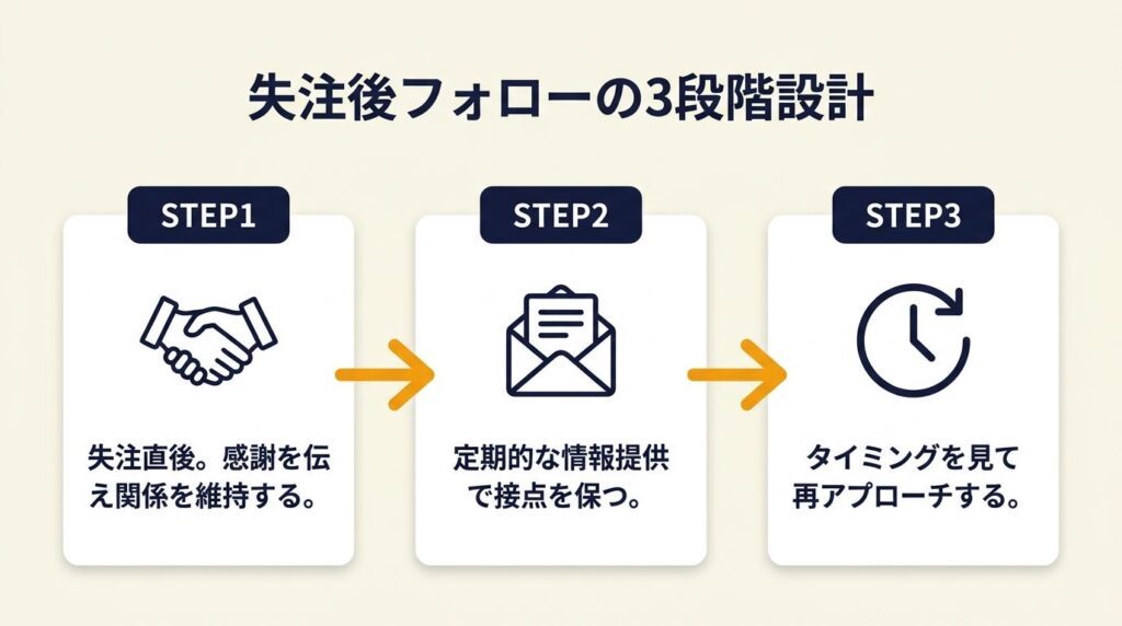 失注後フォローは3段階で設計