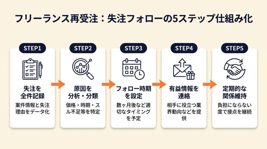 フリーランスの再受注は5つの仕組みで増やす