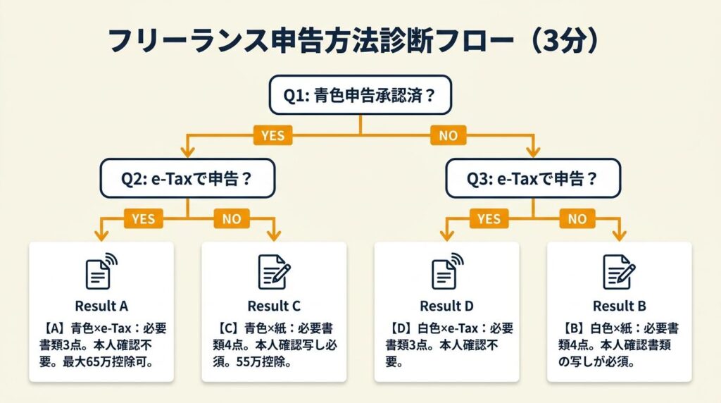 フリーランスの申告方法を3分で診断