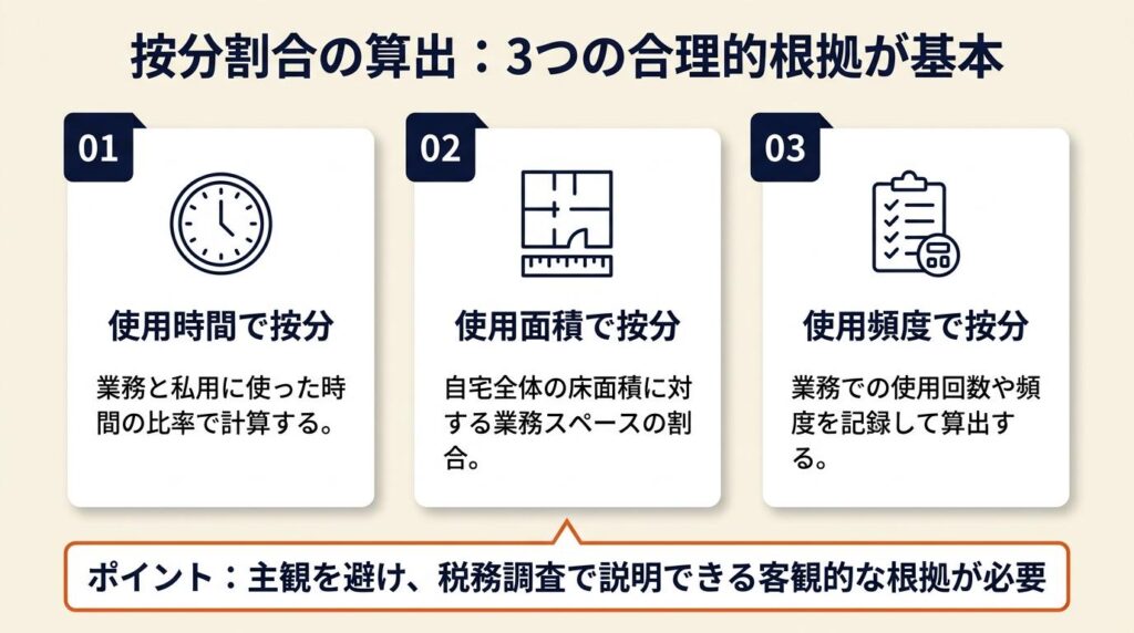 按分割合は3根拠で算出が基本