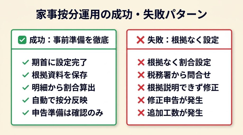 家事按分の設定・運用で失敗した2パターン