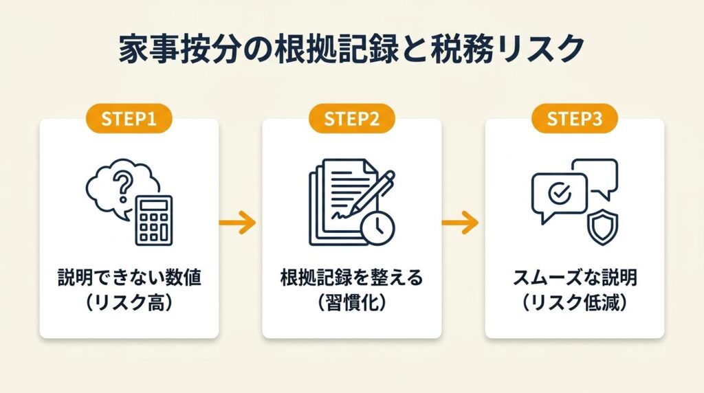 家事按分は根拠記録で税務リスクを下げる
