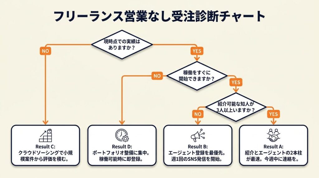 フリーランス営業なし受注の方法を3分で診断