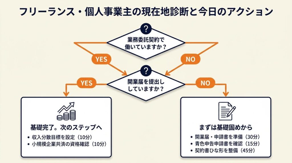 フリーランス・個人事業主の3区分を整理して今日から行動する