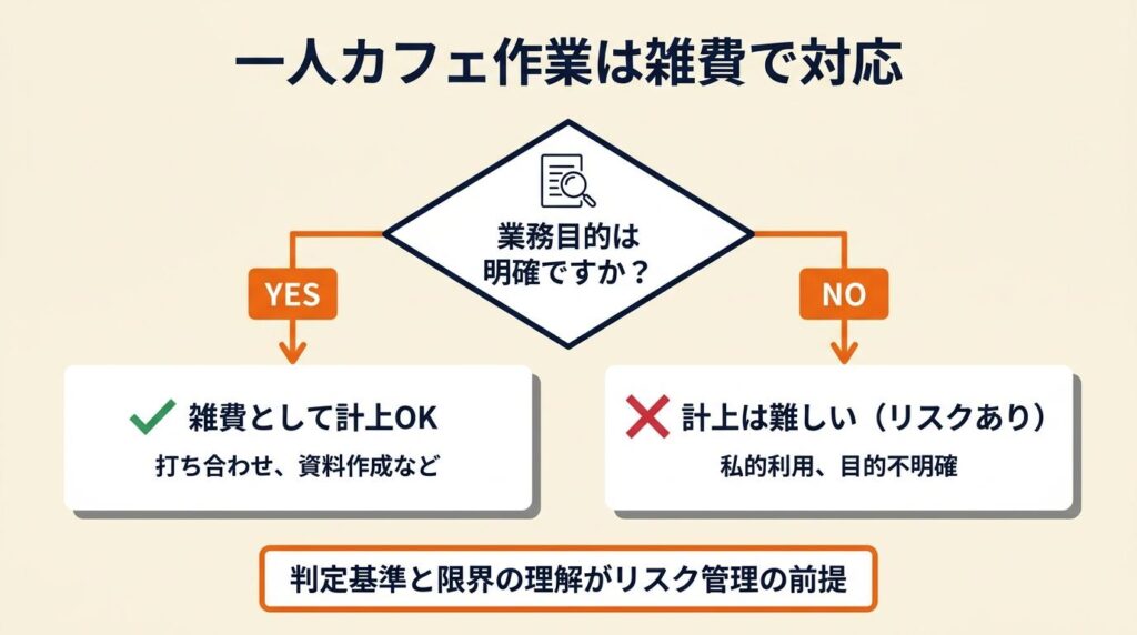 一人カフェ作業は雑費で対応