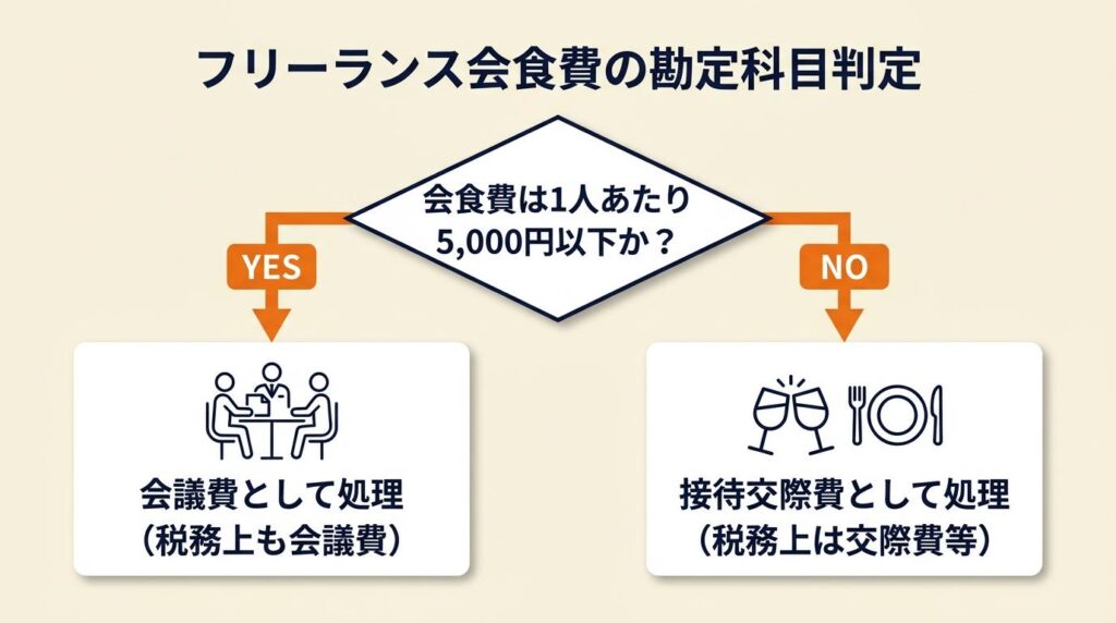 フリーランス会食は5,000円基準で会議費と交際費を切り分け