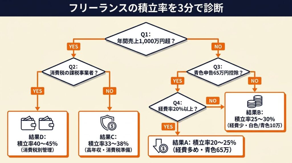 フリーランスの積立率を3分で診断