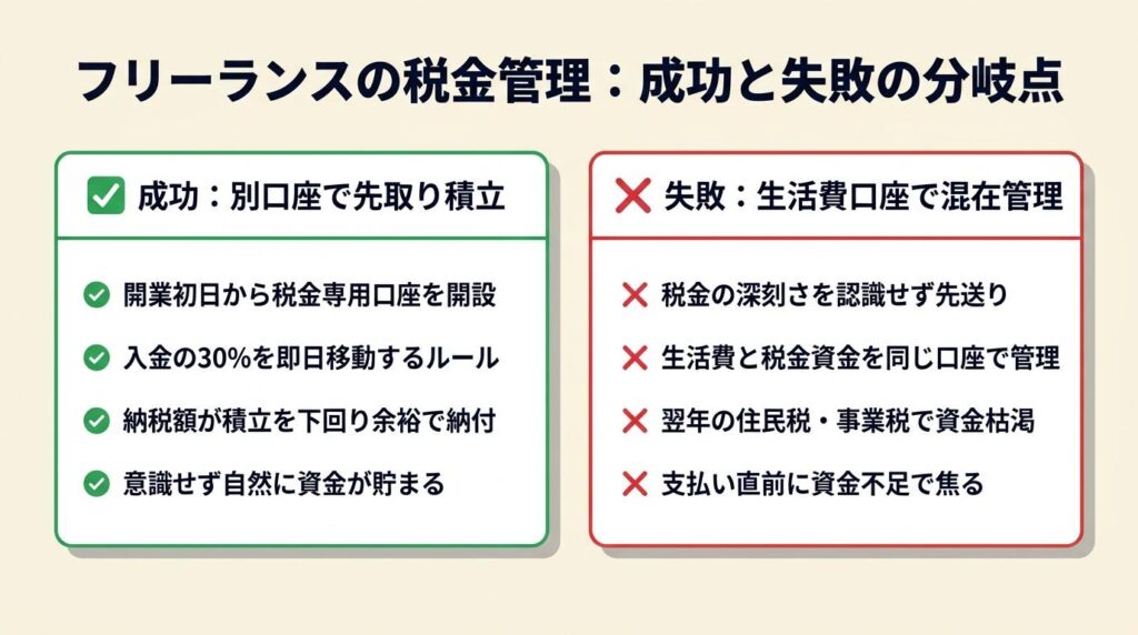 フリーランスの税金管理は2パターンで明暗分かれる