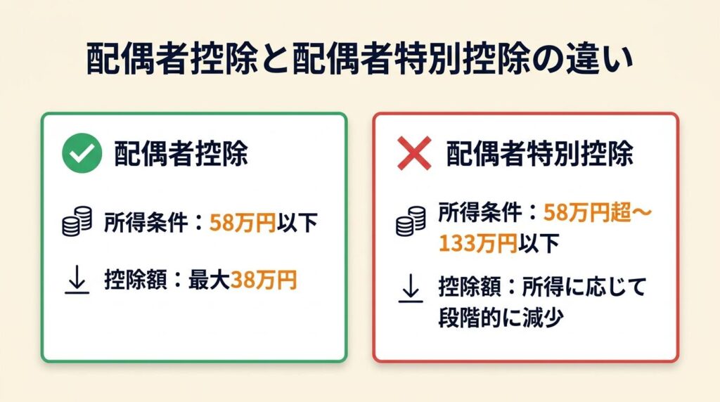 配偶者控除は所得58万円以下が条件