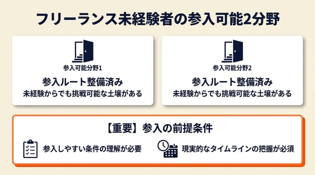 フリーランス稼げる分野は未経験でも2分野から参入可
