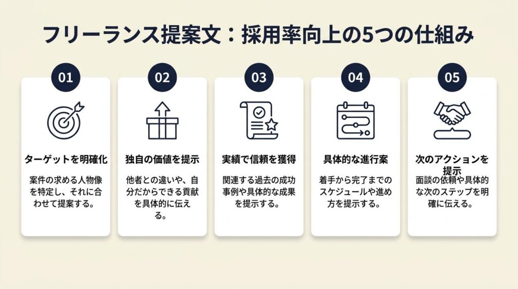 フリーランス提案文は5つの仕組みで採用率向上