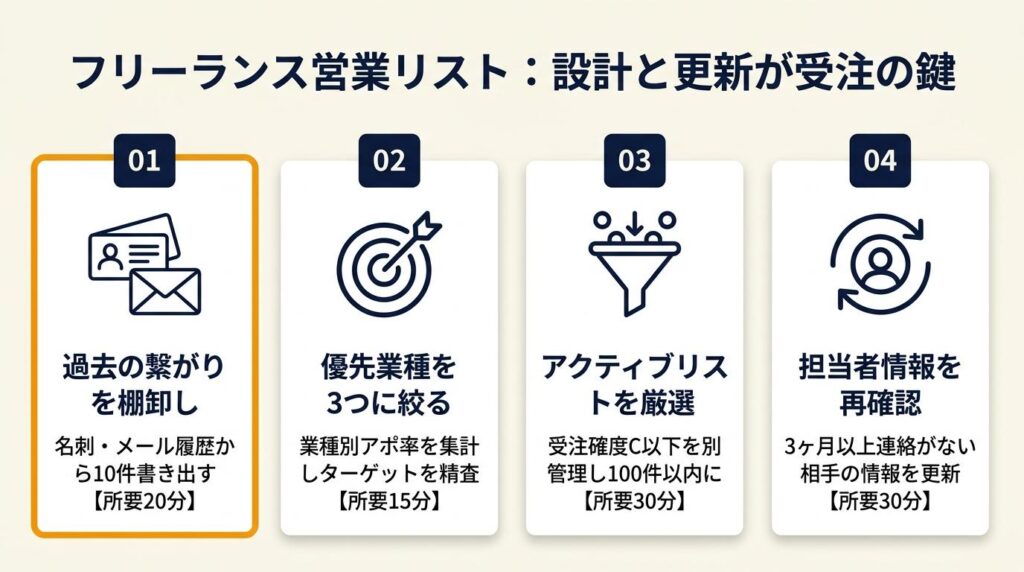 フリーランス営業リストは設計と更新が受注を決める