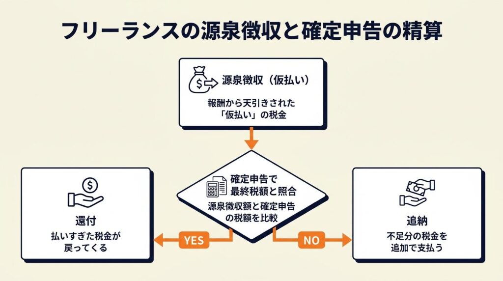 フリーランスの源泉徴収は確定申告で精算