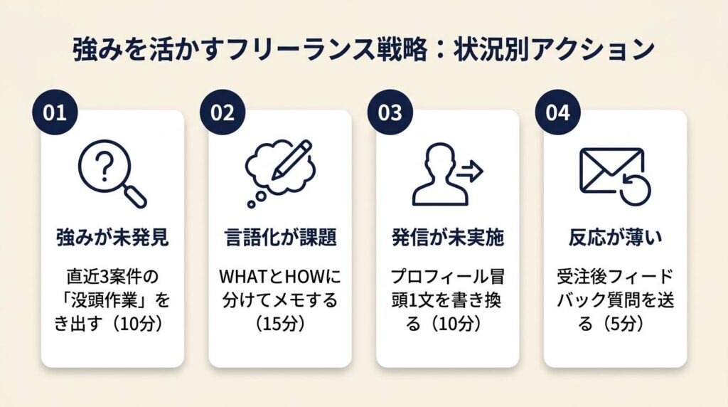 強みを活かして受注を増やす:3軸の交点で決まるフリーランスの戦略