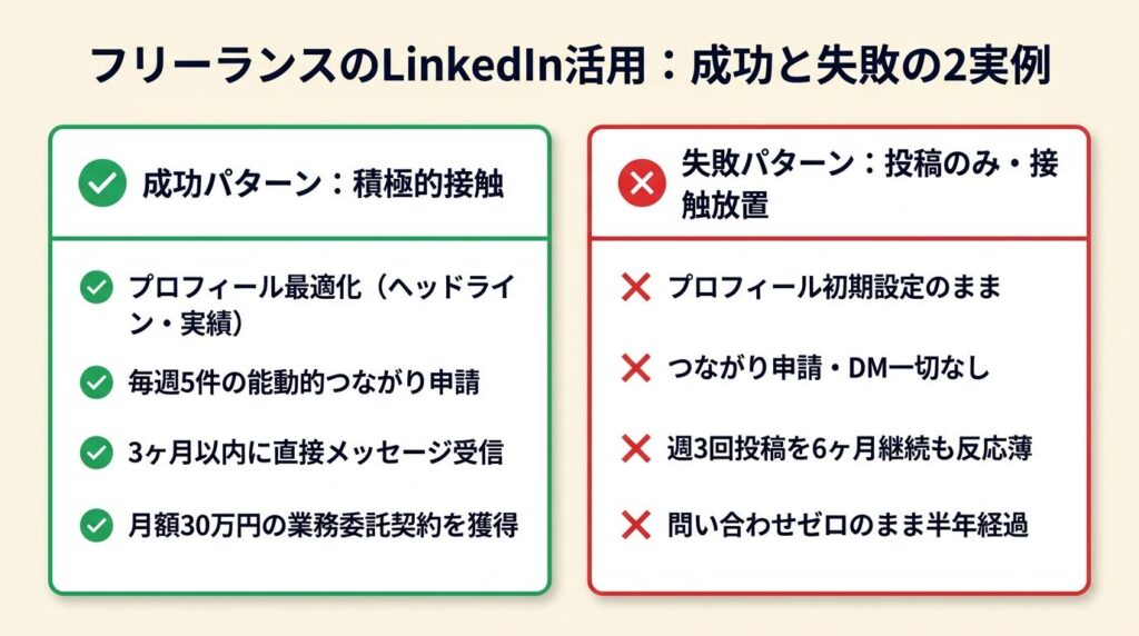 フリーランスのLinkedIn活用で起きた2つの実例