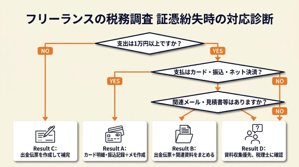 フリーランスの税務調査は証憑の組み合わせで乗り切る