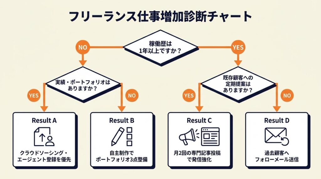 フリーランスの仕事増やし方を3分で診断
