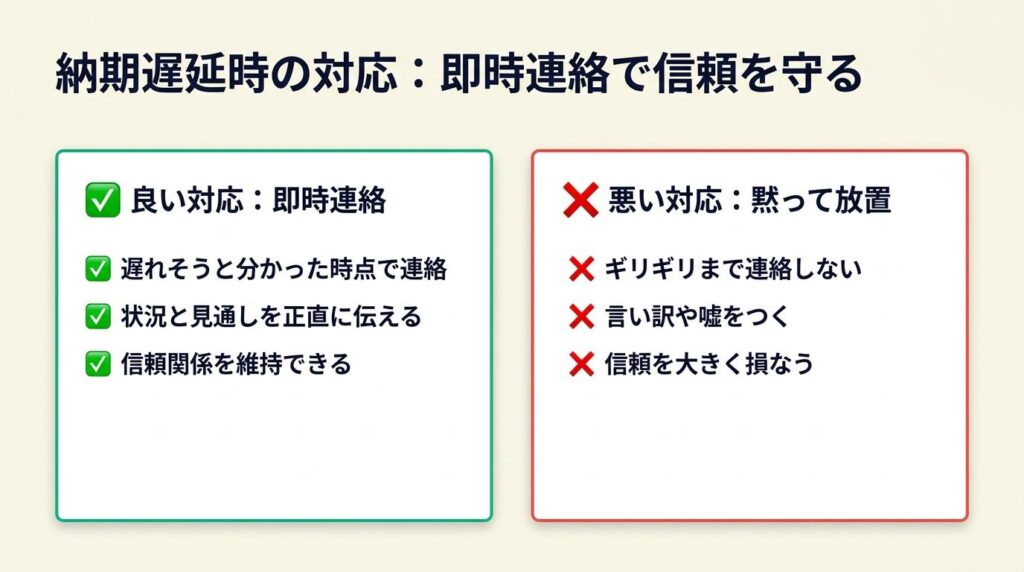 フリーランス納期遅れ時は即時連絡で信頼を守る