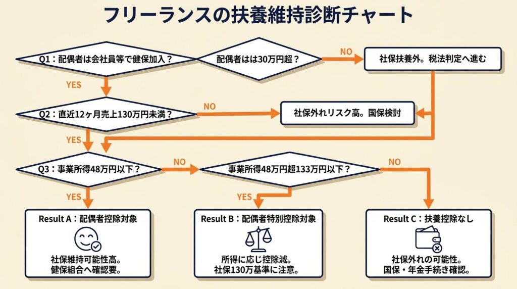 フリーランスの扶養維持を3分で診断