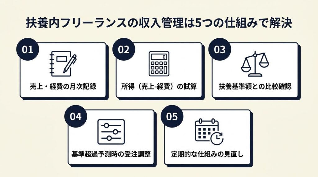扶養内フリーランスの収入管理は5つの仕組みで解決