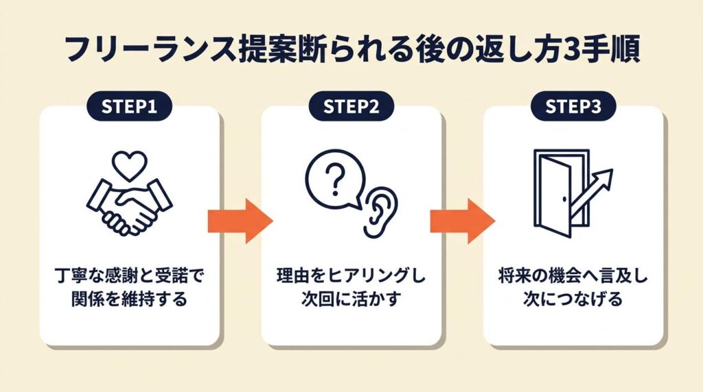 フリーランス提案断られる後の返し方は3手順