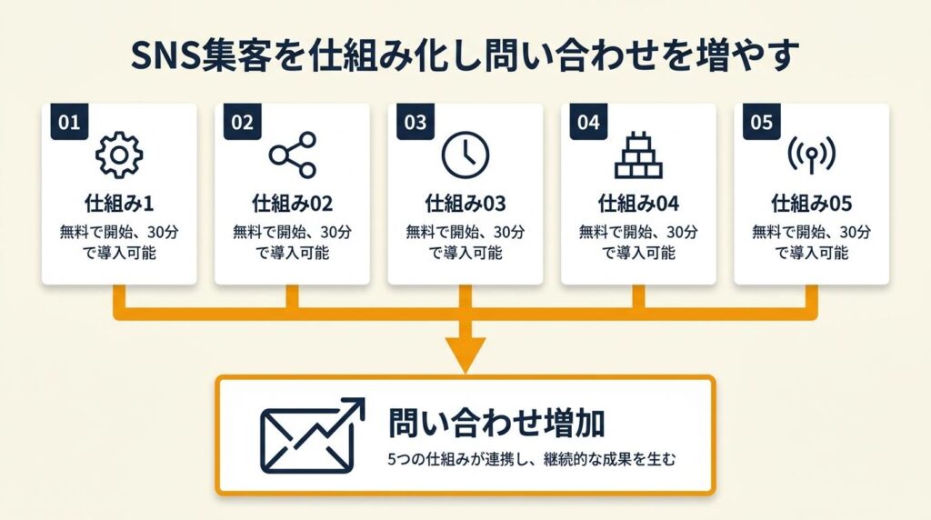 SNS集客は5つの仕組みで問い合わせを増やす