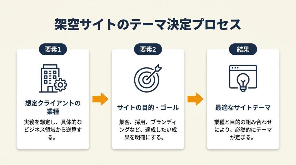 架空サイトのテーマは業種と目的で決まる