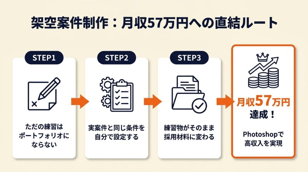 架空案件制作はPhotoshop月収57万円への直結ルート