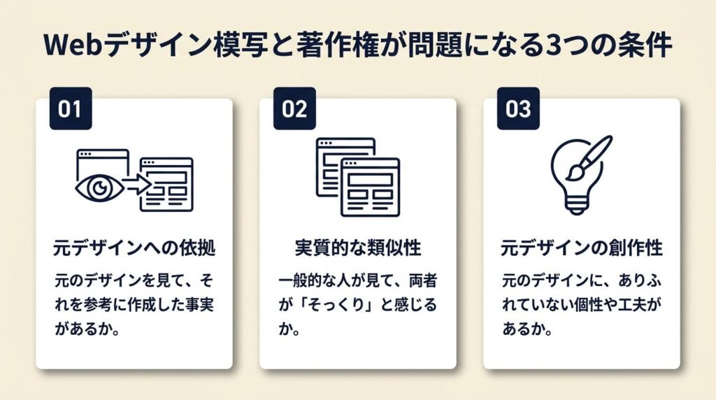 Webデザイン模写と著作権が問題になる3つの条件