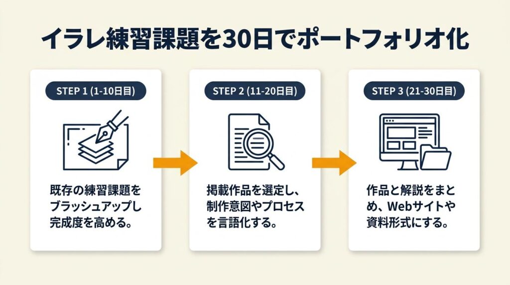 イラレ練習課題を30日でポートフォリオ化