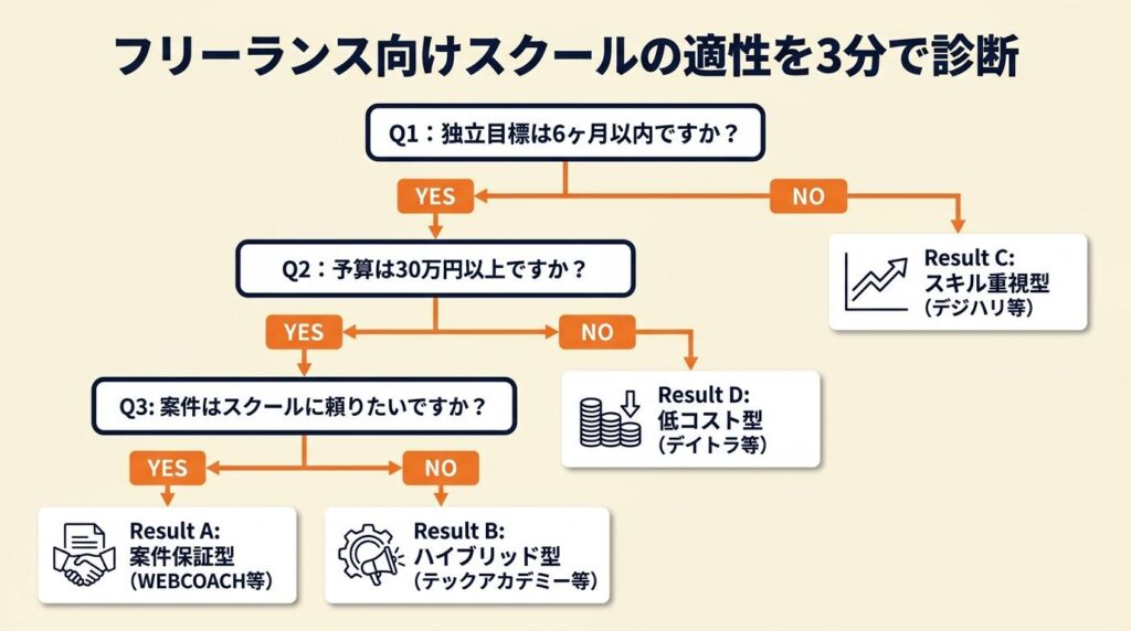 フリーランス向けスクールの適性を3分で診断