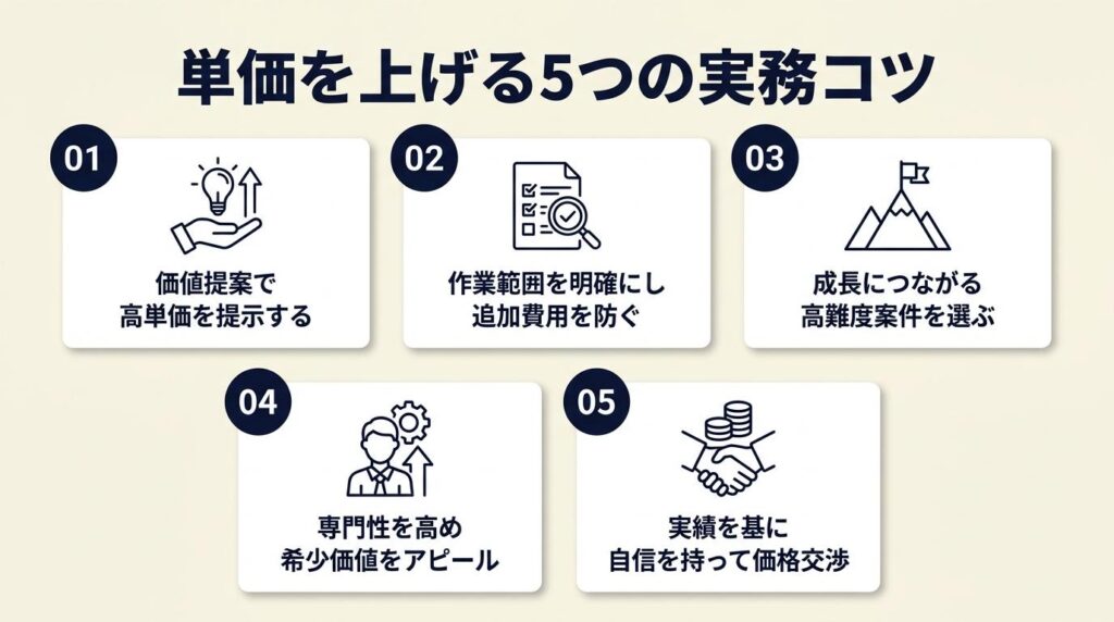 単価を上げる5つの実務コツ
