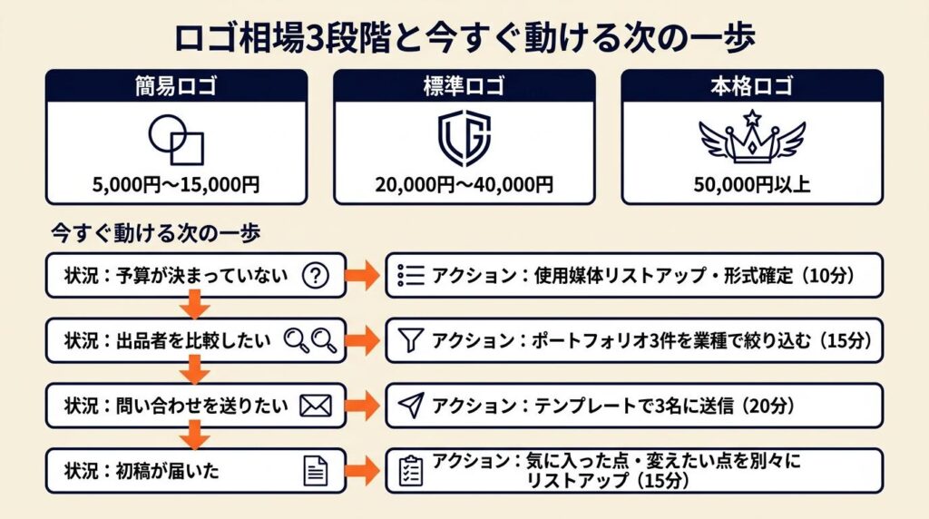 ロゴ相場は用途で3段階:今すぐ動ける次の一歩