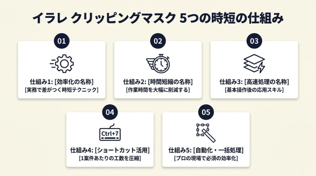 イラレ クリッピングマスクは5つの仕組みで時短