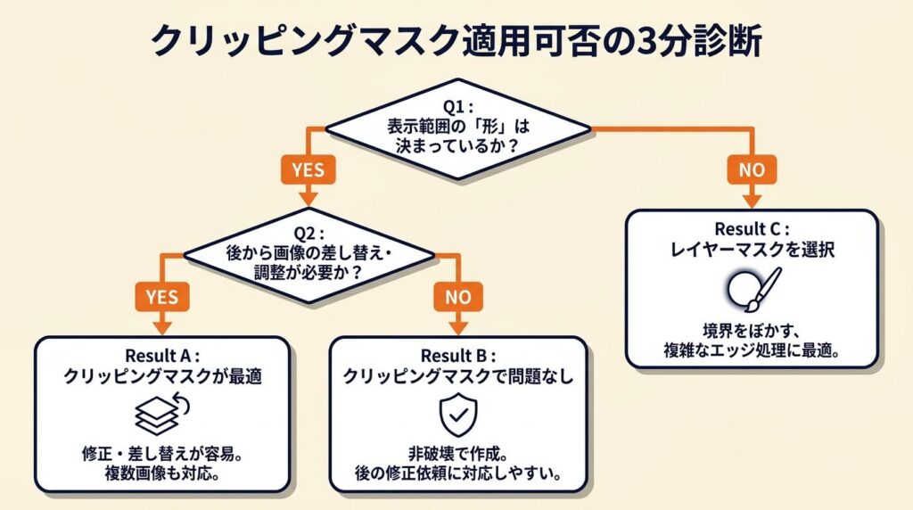 クリッピングマスクの適用可否を3分で診断