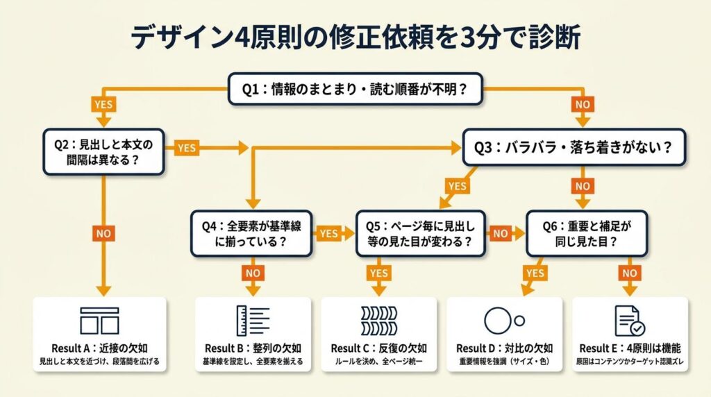 デザイン4原則の修正依頼を3分で診断