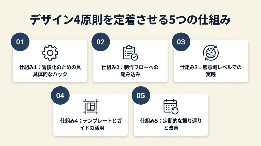 デザイン4原則は5つの仕組みで定着