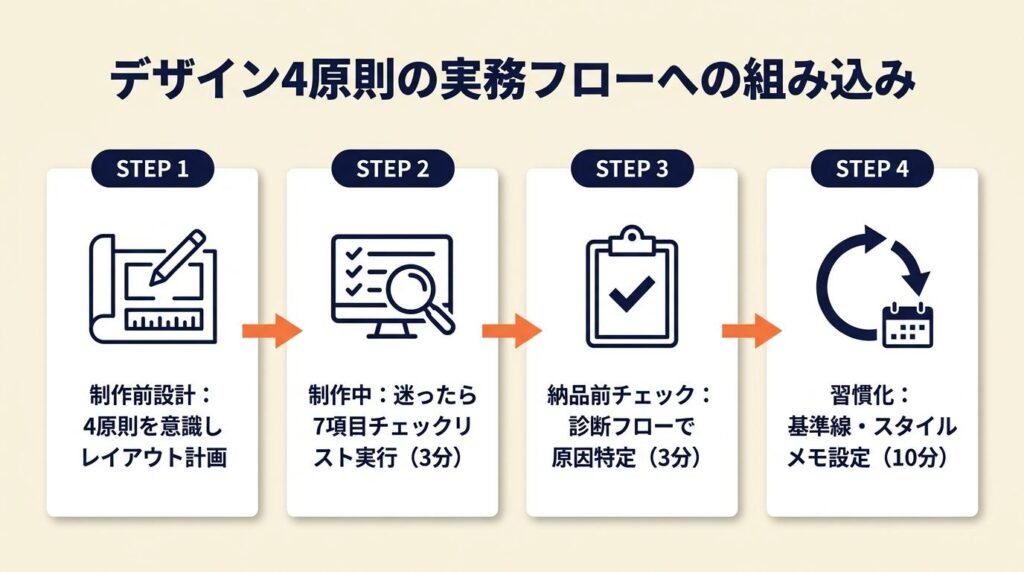 デザイン4原則を実務に組み込む:センスからルールへの移行