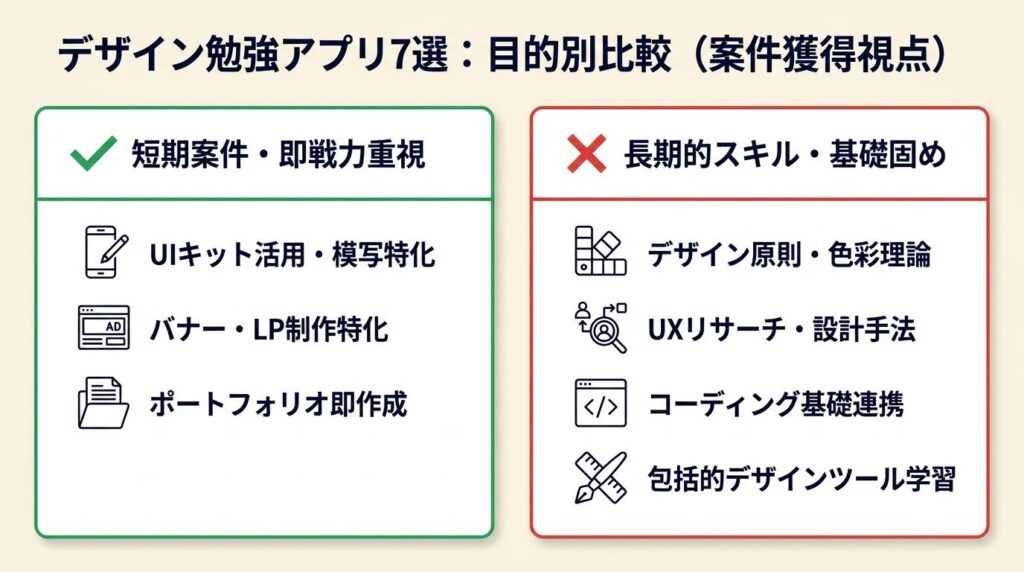デザイン勉強アプリ7選を目的別に比較