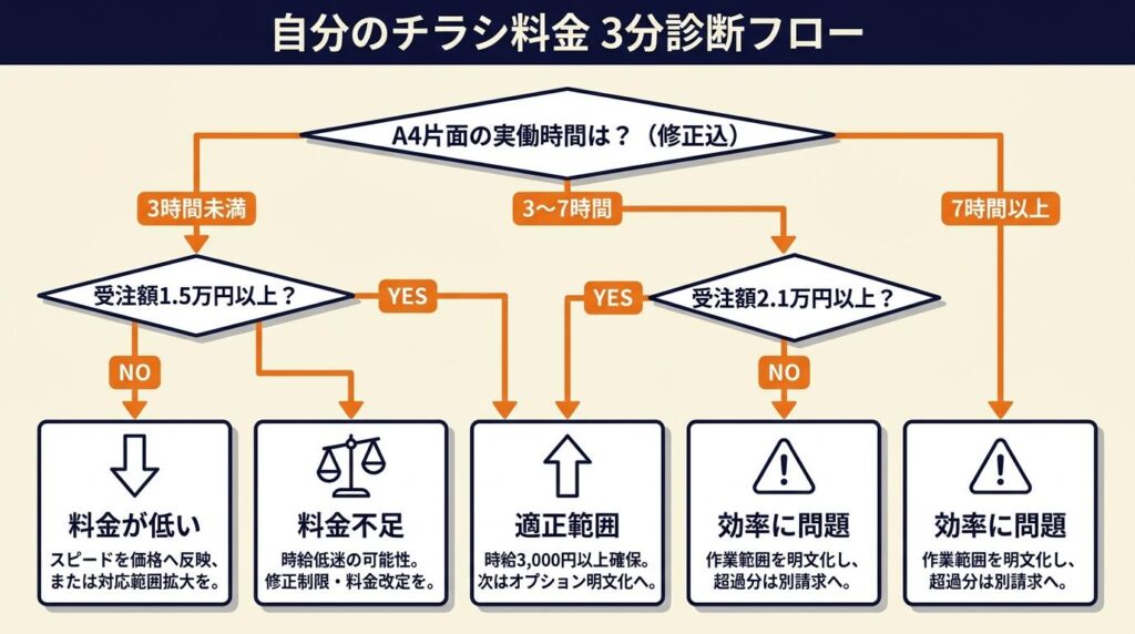自分のチラシ料金は今すぐ3分で診断