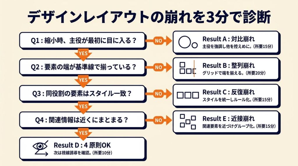 デザインレイアウトの崩れを3分で診断