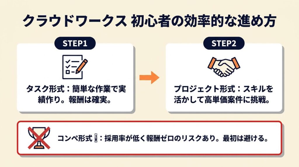 初心者は2形式で段階的に進む