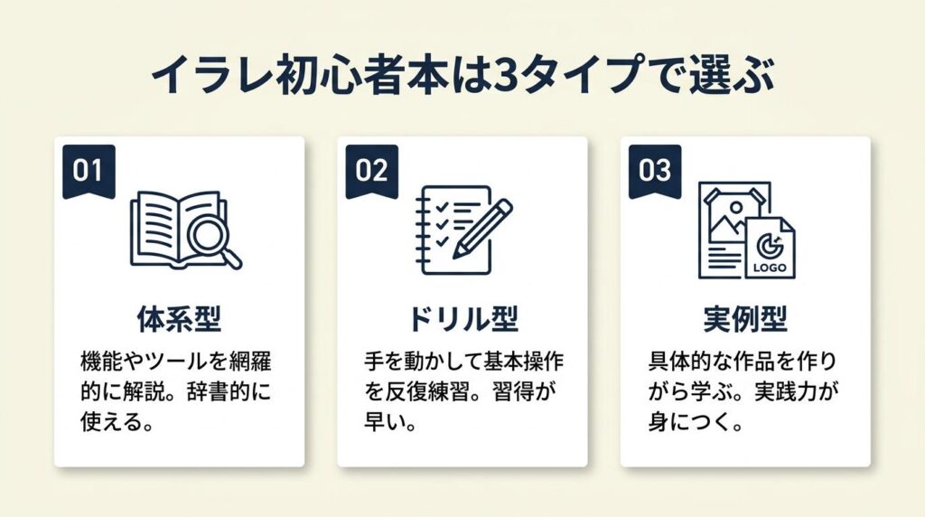 イラレ初心者本は3タイプで選ぶ