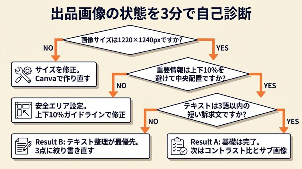 ここで自己診断：あなたの出品画像の状態を3分で確認