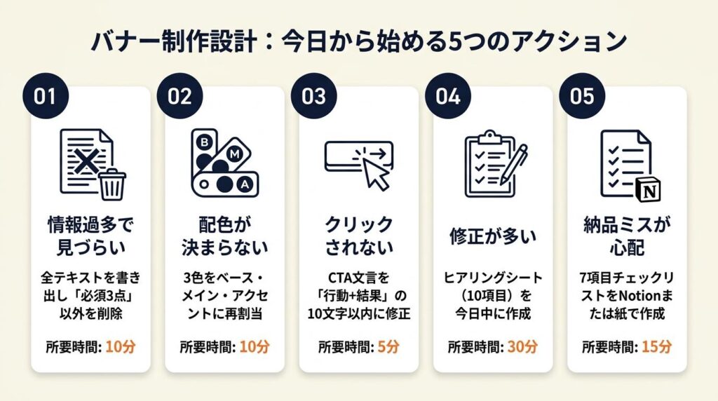 バナー制作は設計が成果を決める:今日から始める5つのアクション