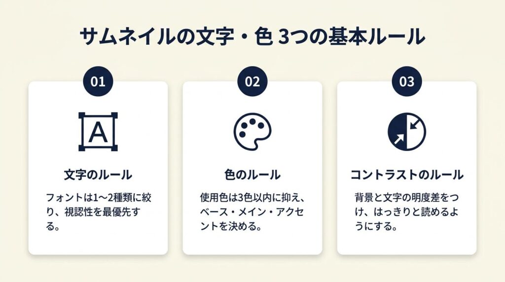 サムネイルの文字と色は3ルールで決まる