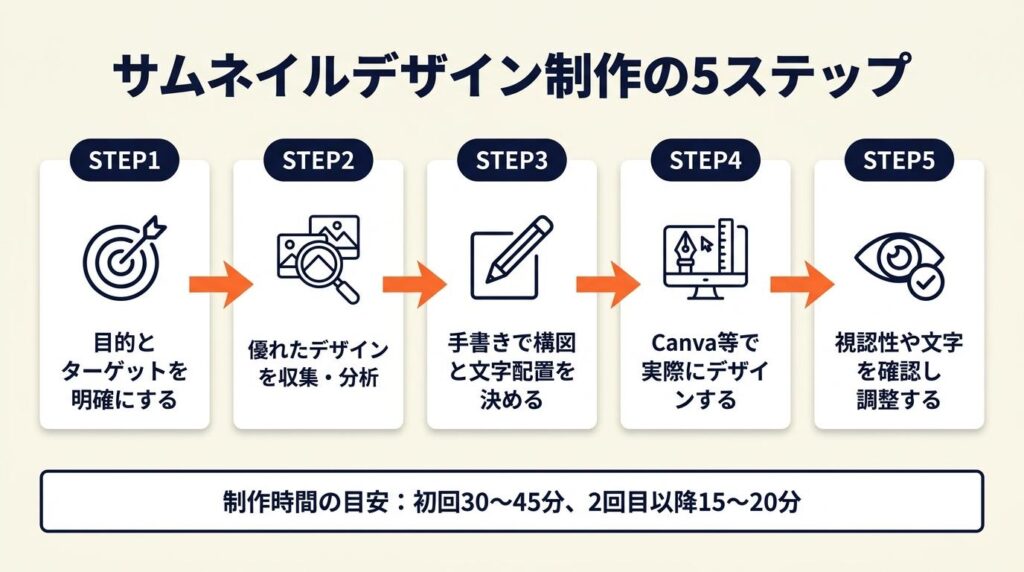 サムネイルデザインは5ステップで制作