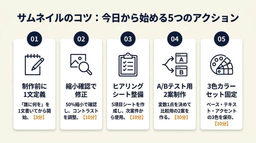 サムネイルのコツはメッセージを1つに絞ること:今日から始める5つのアクション